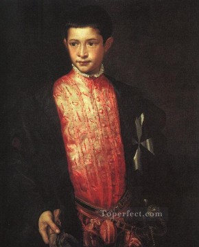  Tiziano Oil Painting - Portrait of Ranuccio Farnese Tiziano Titian